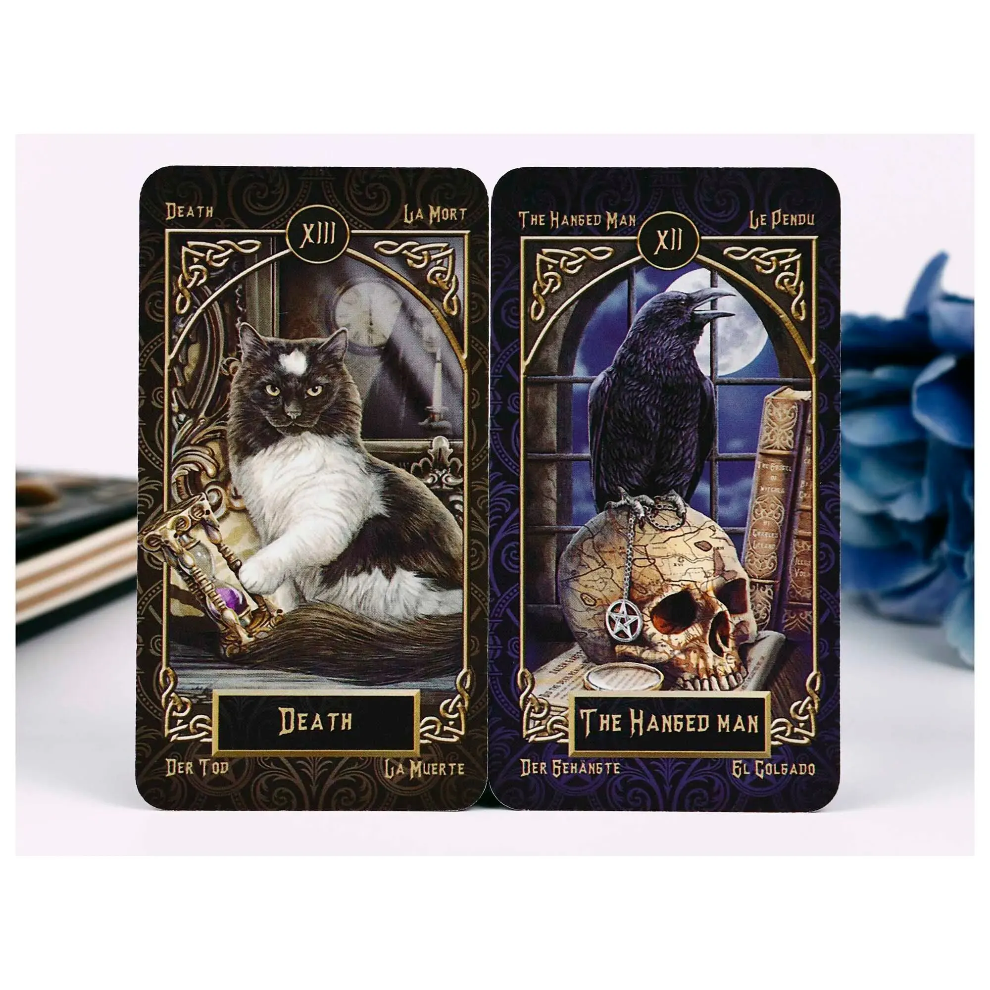 Tarot Cards for Beginners Meanings 12*7 Cm with Guidebook Board Games Bivination Prophet Fortune-Telling Fate Prediction Card.