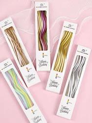 6/12/48pcs/1case Birthday Candles Spiral Cake Candles  Long Thin Cake Candles For Wedding Party And Cake Decoration
