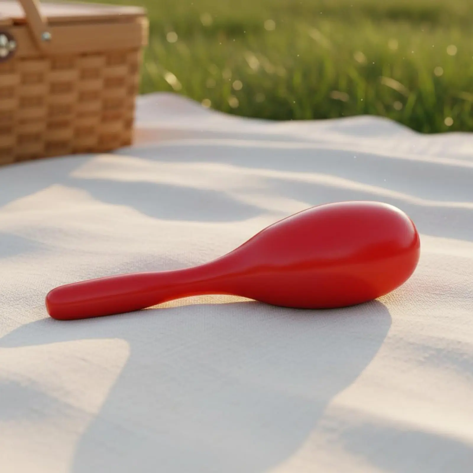 

2 Pieces Red Oval Maraca Auditory Development Plastic Rhythm Shaker Baby Percussion Shaker Easy to Grip Hand Percussion Rattles
