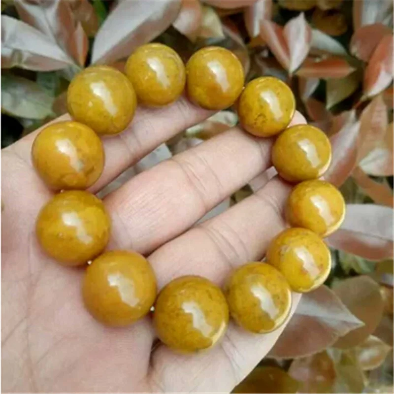 Supply Hebei Xuanhua Yellow Chicken Grease Warring States Red Agate Bracelet Wholesale