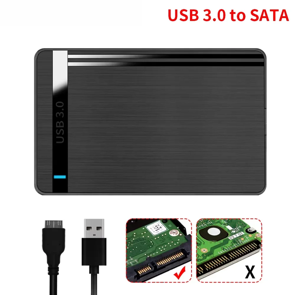2.5 inch HDD Case SATA to USB 3.0 HDD Enclosure 3TB Hard Drive Disk SSD Case Adapter 5Gbps Mobile External HDD Box for PC Laptop