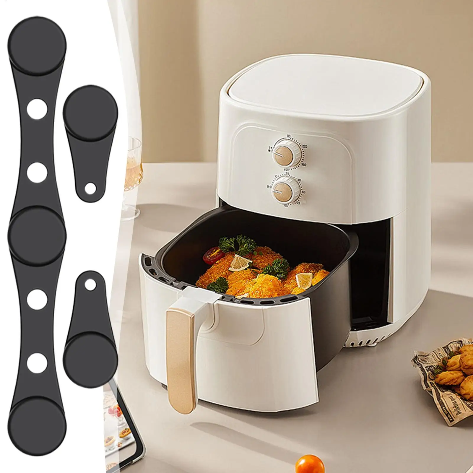 Air Fryer Magnet Clip Silicone Easy Clean Air Fryer Fixation Device Magnetic Buckle Removable High Temp Reusable
