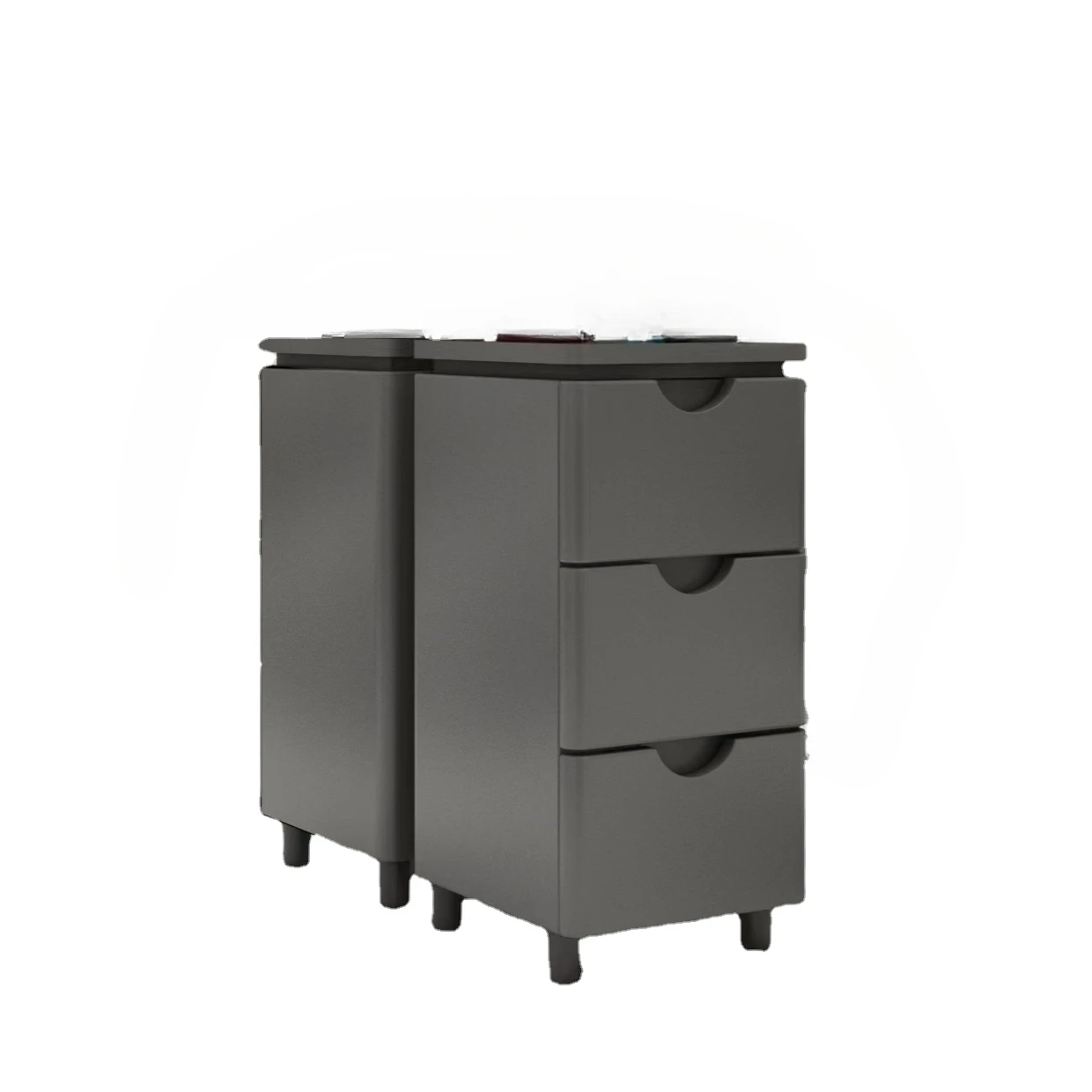 

Hairdresser special tool cabinet stainless steel storage double-sided cabinet high-end barber shop