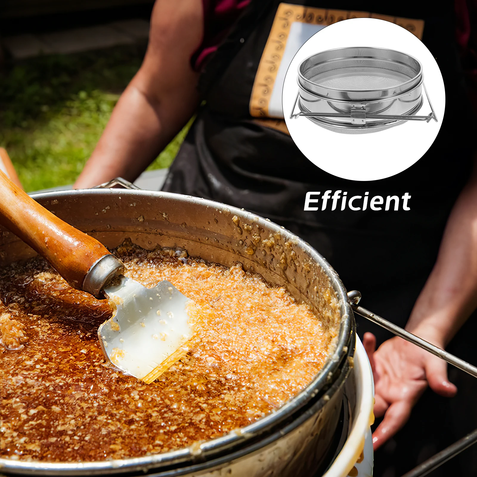 

Honey Filter Beekeeping Equipment Stainless Steel Cone Sifter Sieve Tools Strainer Mesh Honeybee Manual Double Layer Filtration