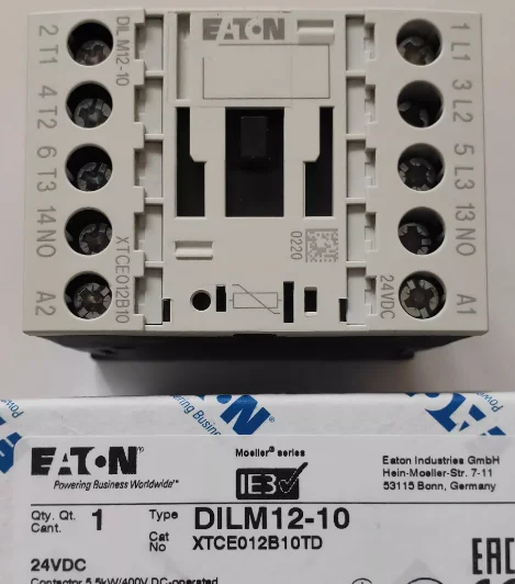 

New EATON DC Coil Small Contactor DILM12-10(24VDC)