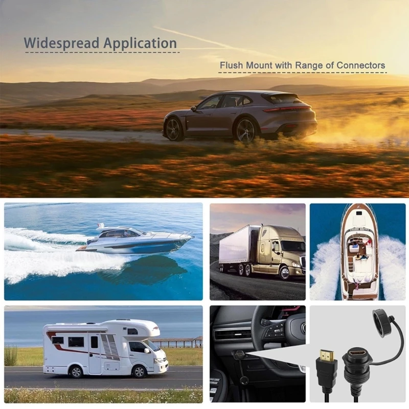 HDTV In Dashborads Extension Cable HDTV Flush Mount Cable For Automotive Use Up to 18Gbps Data Transmission Drop shipping