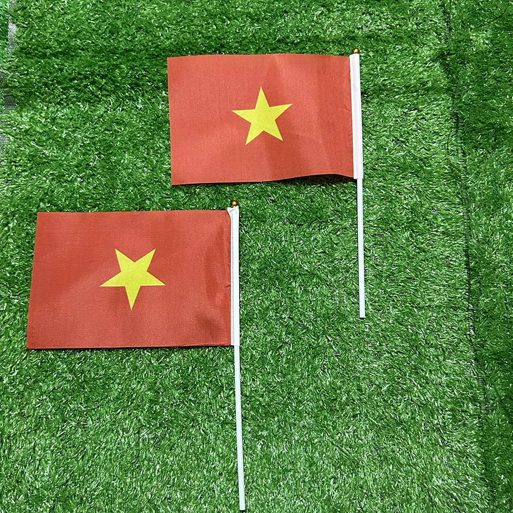 Bandeja de mano Vietnam – Banderín decorativo con poste 21x14cm - imagen 4