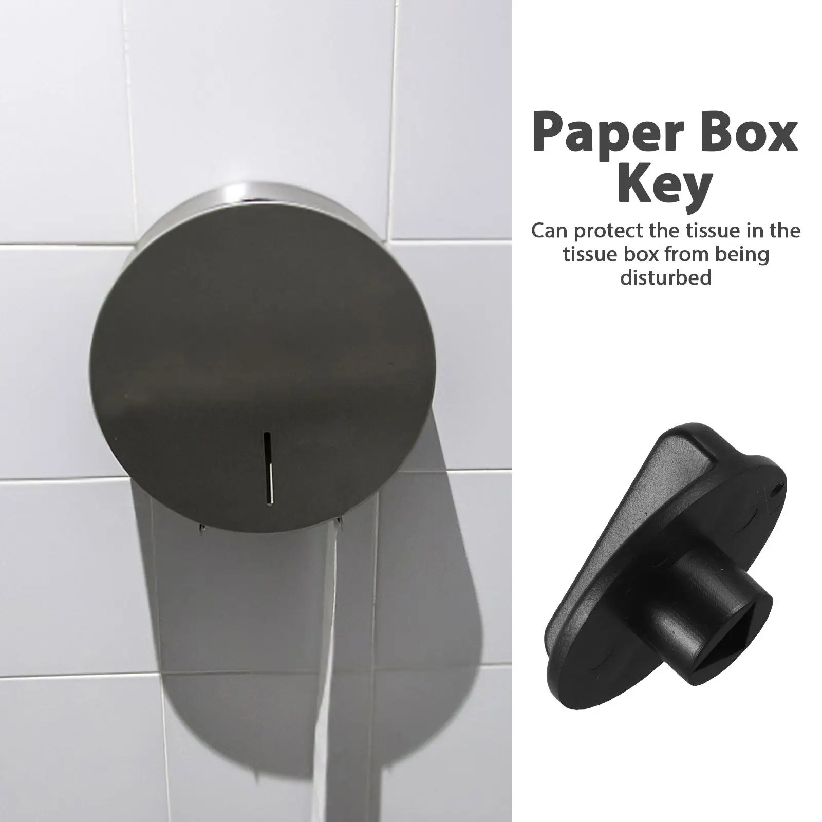Plastic Toilet Paper Key Replacement Tool for Tissue Box Dispenser Lock Switch Mechanism Home Commercial Use Triangle