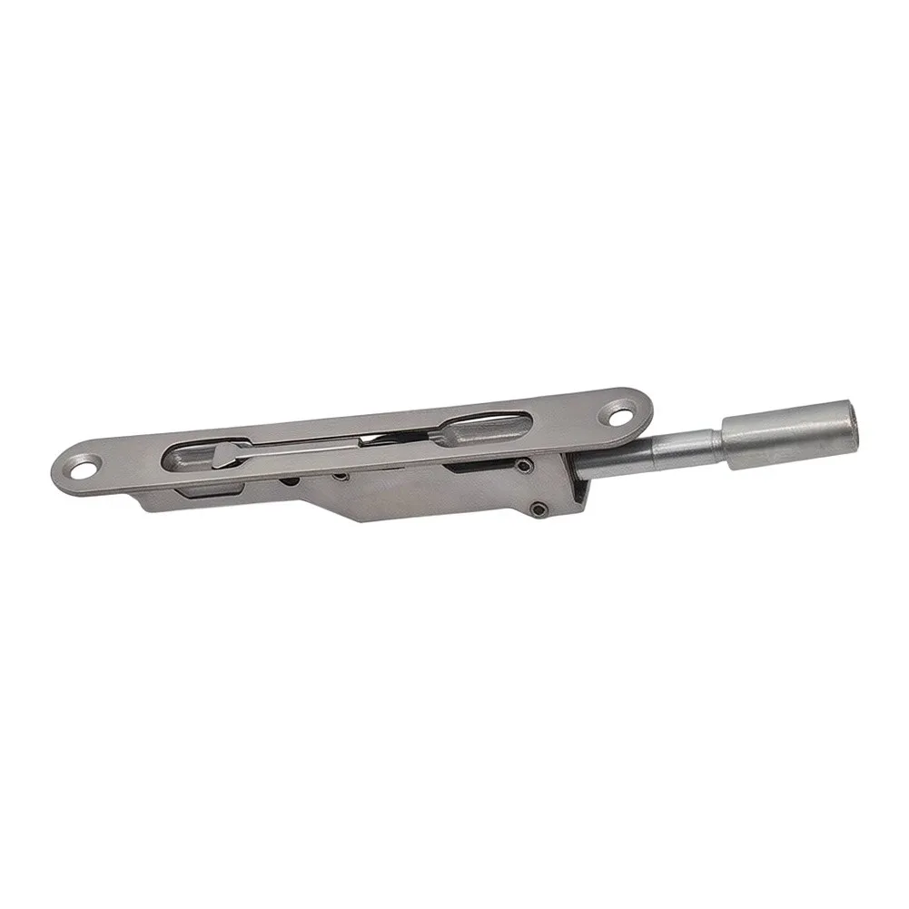 Flush Bolt Lock 128mm SUS Stainless Steel for Dual Door Systems Concealed Design Easy Alignment Pre Drilled Guide