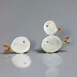 925 Sterling Silver Fish Carino Famiglia Orecchini Con Perno Per Le Donne del Regalo Ipoallergenico Sterling-argento-gioielli