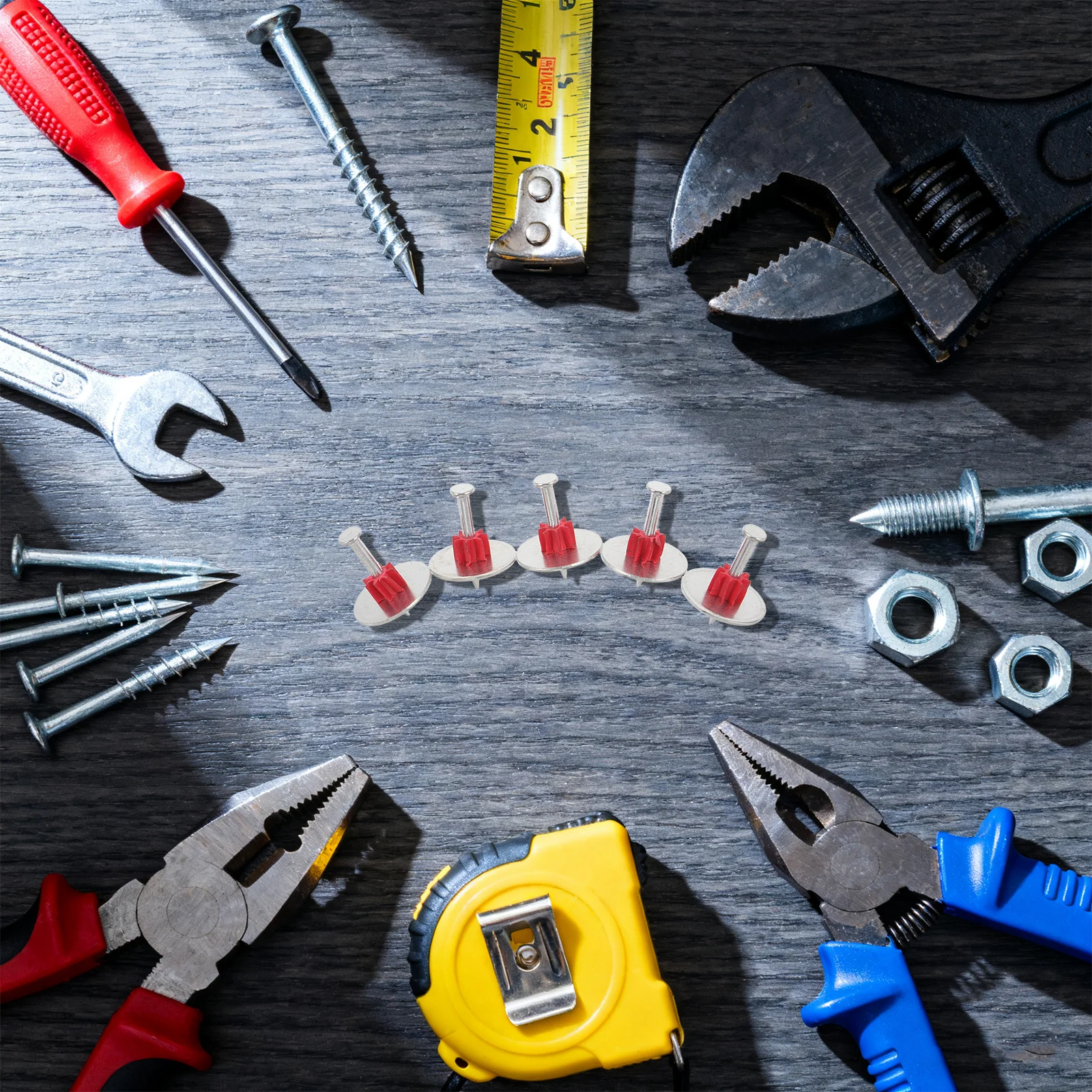 

100Pcs Masonry Nails for Concrete Walls Heavy Duty Flooring Fasteners Long Metal Pins Windproof Decking Hardware Fixings Brick