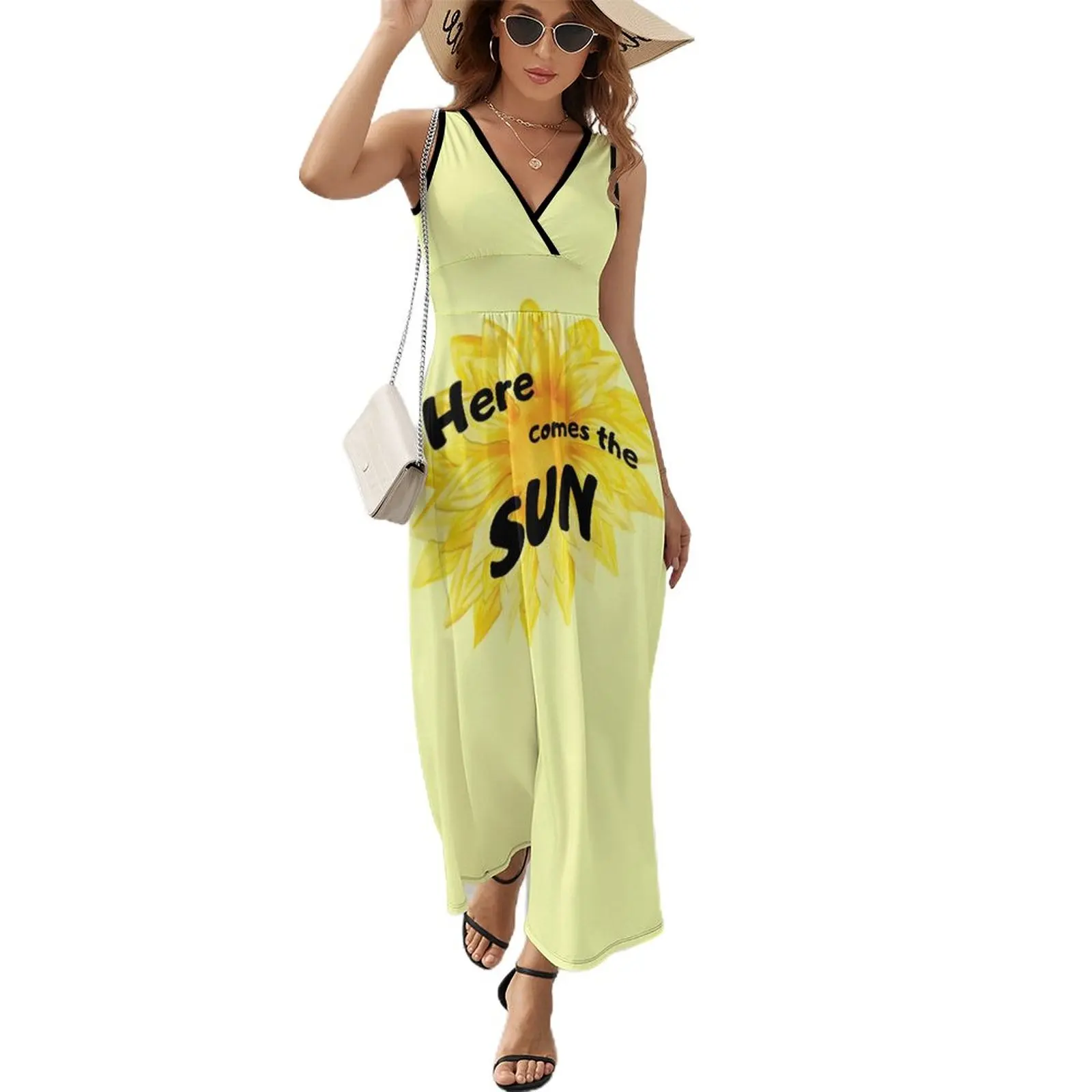 

here comes the sun Sleeveless Dress dress women summer women party dresses