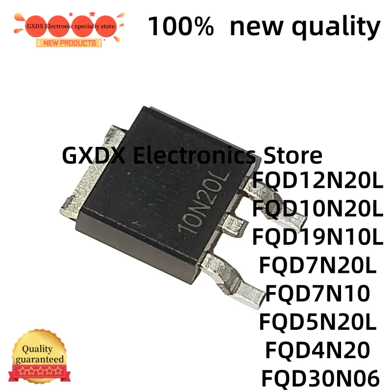 10-20 قطعة FQD19N10L FQD4N20 FQD5N20L FQD7N20L FQD10N20L FQD12N20L FQD30N06 FQD7N10 N-قناة ترانزستور التأثير الميداني #1