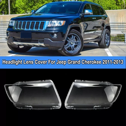 Cubierta de pantalla de faro de coche, lente de cristal, Kit de lentes de faro delantero de automóvil para Jeep Grand Cherokee 2011 2012 2013