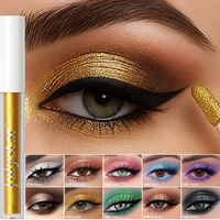Waterproof Liquid Eyeshadow Metallic Gold Eye Shadow Stick Lasting Pearlescent 10 Colors Smoky Black Glitter Eye Highlighter Pen