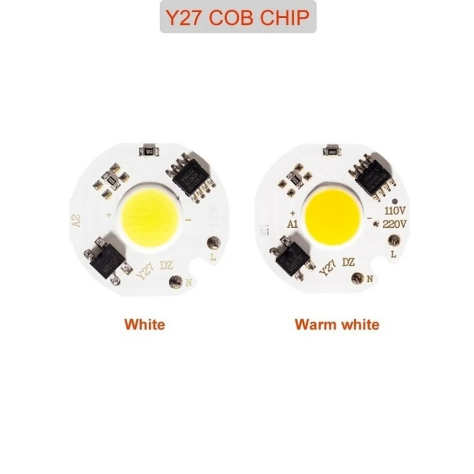 Lámpara LED con Chip COB de 220V, 10W, 20W, 30W, 50W, IC inteligente, sin necesidad de controlador, bombilla LED de 3W, 5W, 7W, 9W para iluminación