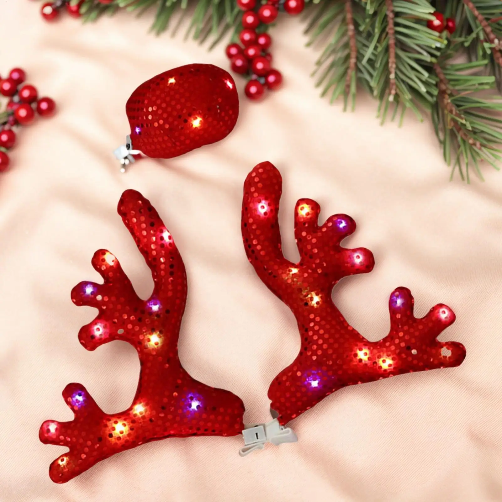 Reindeer Decor Cute Funny Waterproof Vehicle Exterior Deer Costume Accessories For Winter Holiday New Year Family Friends