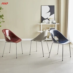 H2O Cream Style Dining Chair Home Makeup Chair Modern Simple Net Red Coffee Milk Tea Shop Back Chair Negotiation Chair Hot New