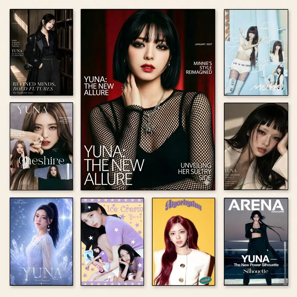 Celebrity Shin Yuna Poster Poster Minimalist Decor HD SelfAdhesive Wall Art for Home Café Bedroom Gift Aesthetic Hanging