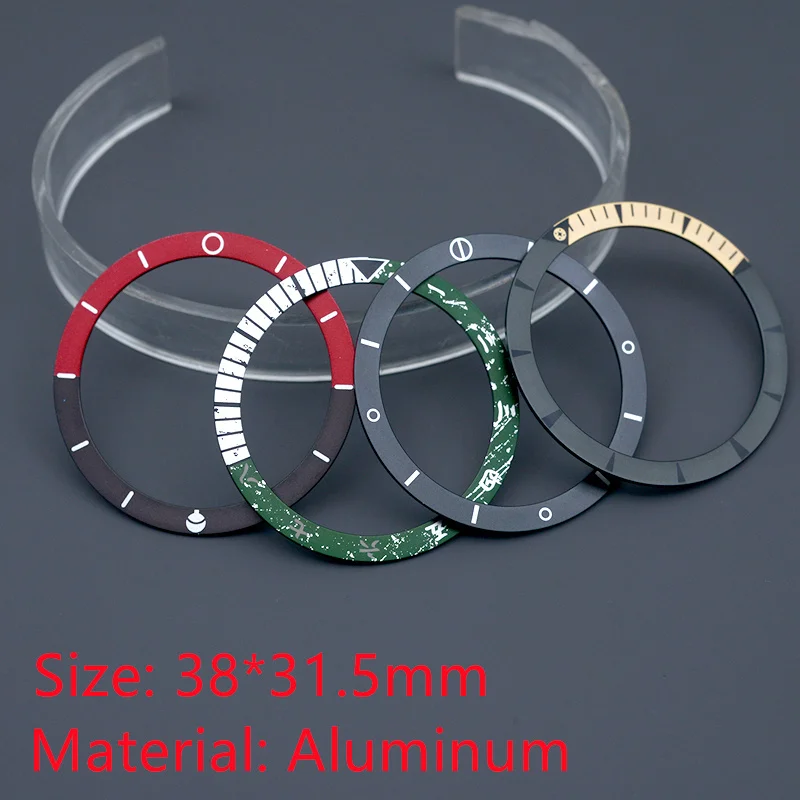 New SKX007 SKX009 Aluminum Bezel Watch Bezel Insert Fit 40mm Watch Case SRPD Turtle Tuna Canned Men's Diving Watch Accessories
