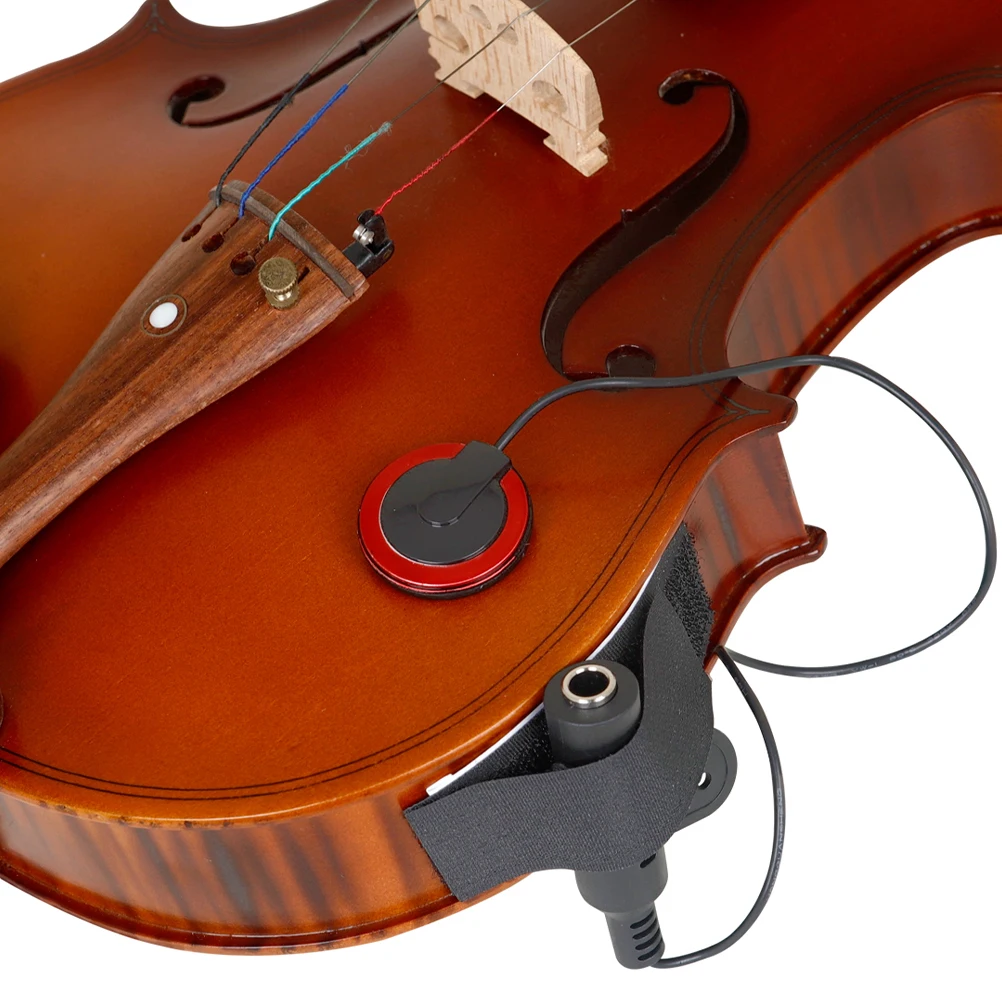 

Acoustic For Guitar Violin Ukulele Piezo Soundhole Instrument Pickup Portable Compact Eq Patch For Live Performance Recording