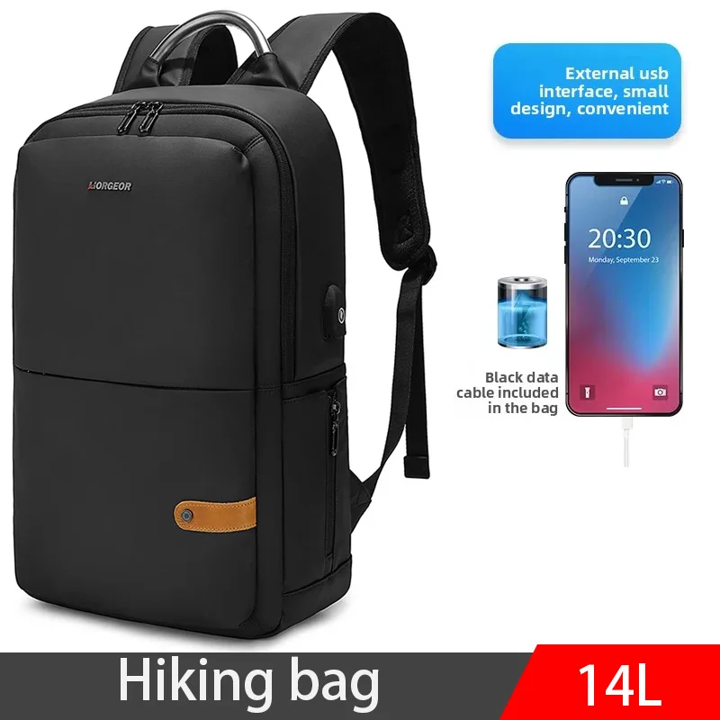 Waterproof travel backpack, with USB charging port, compatible with 15.6-inch laptop backpack, student backpack