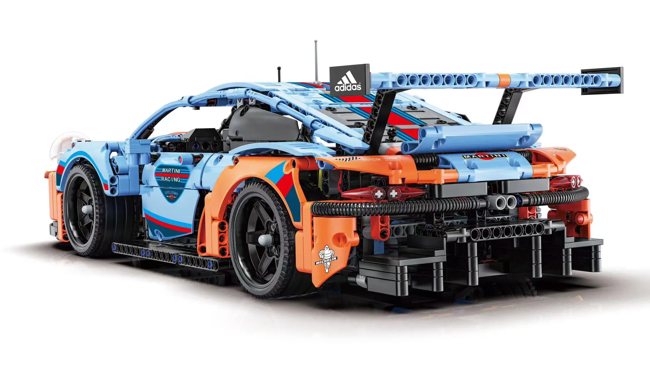 J2006 Orange Gulf Oil Blue MOC RSR Classic Super Racing Model 1680 Particles Puzzle Assembly Building Blocks Boys Girls Gift Toy