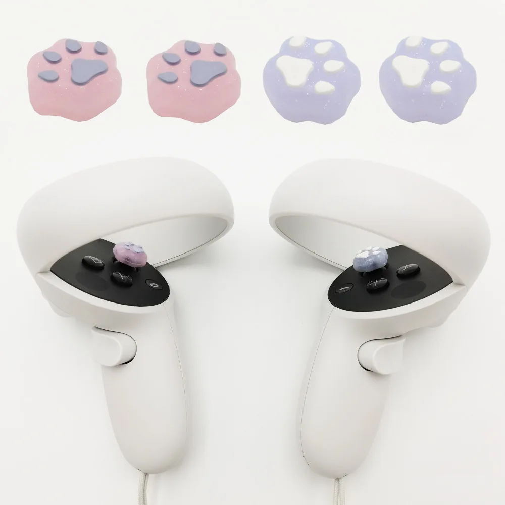 4 قطعة غطاء مقبض الإبهام من السيليكون الناعم لـ Meta Quest3 لـ Oculus Quest 2 لملحقات Pico4 VR
