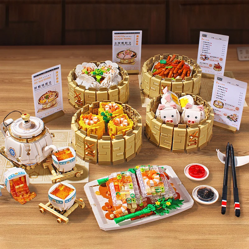 LOZ Sichuan Style Urban New IDEAS Mandarin Duck Hot Pot Creative Building Block Toys DIY Delicious Food Educational Brick Sets