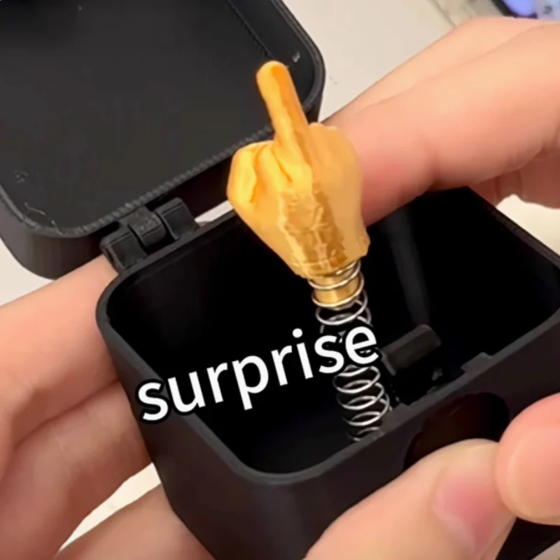Middle Finger in A Box, Surprise Spoof Prank Gag Gifts for Men,White Elephant Gifts for Adults,Valentine's Day Gift for Women