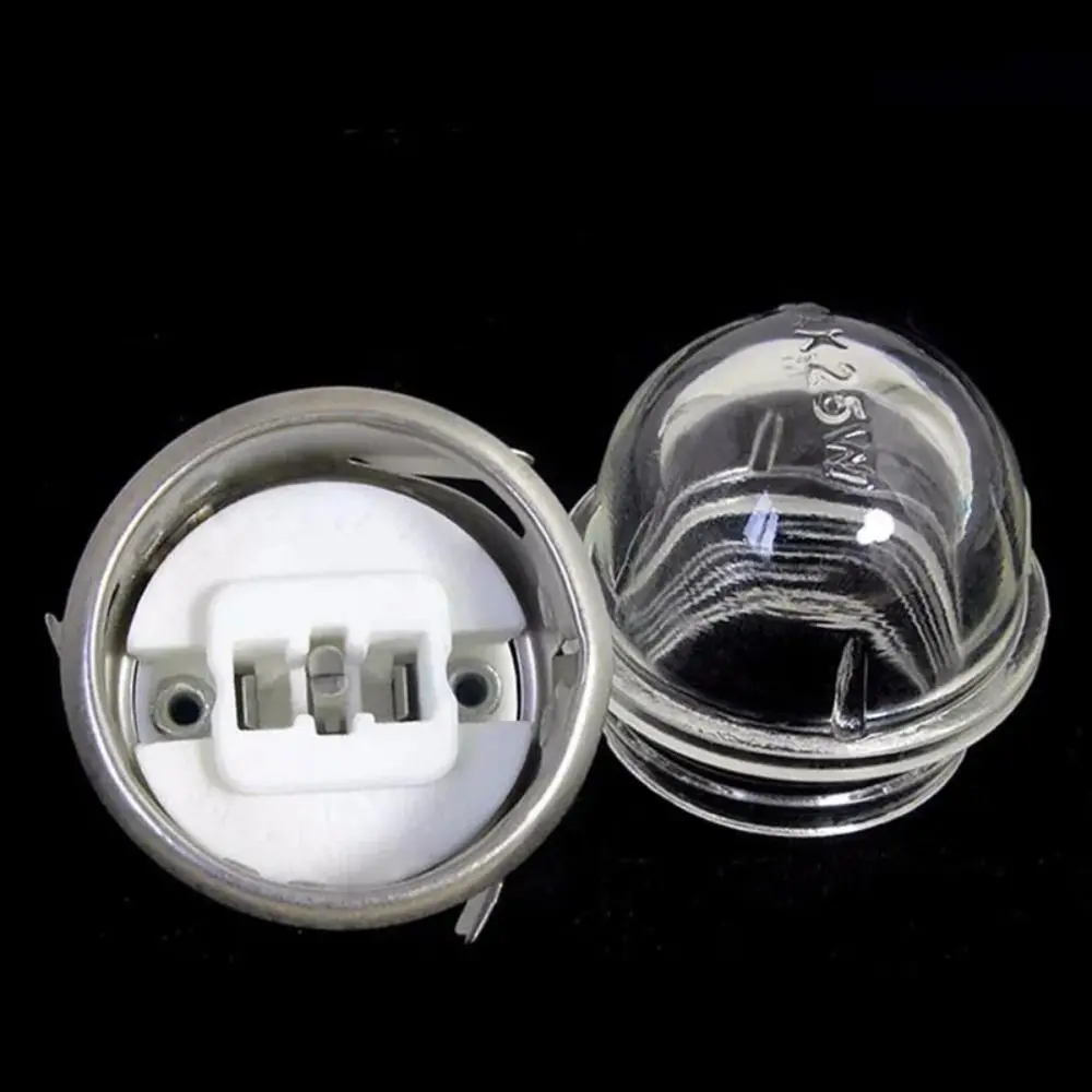 E14 Oven Lamp Holder Ceramic Base High Temperature Resistant Illumination Lamp Holder Round Head 25W Oven Lamp Cap Microwave