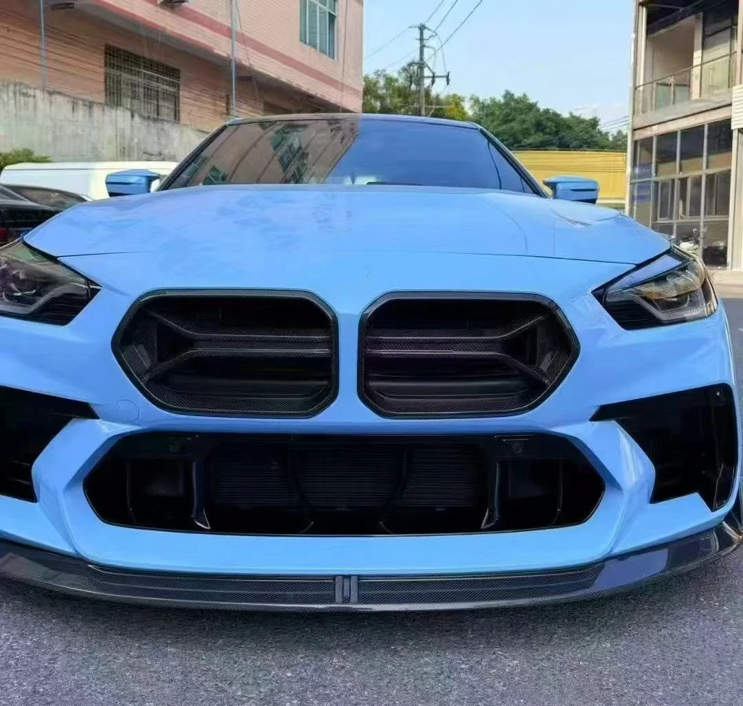 For  M2 G87 Body Kit Made of PP Material AD Style Front Bumper Dry Carbon Fiber Front Lip Grille and  Front Bumper Vent