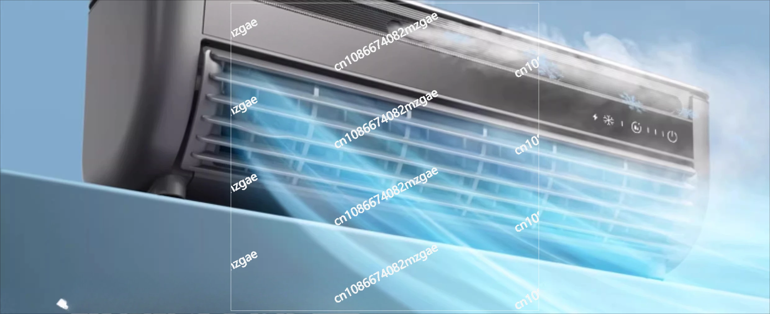 Wireless Ice Mist Fan Refrigeration Air Conditioning Fan Air Conditioning Kitchen Non-punching Superconductor Wall Fans