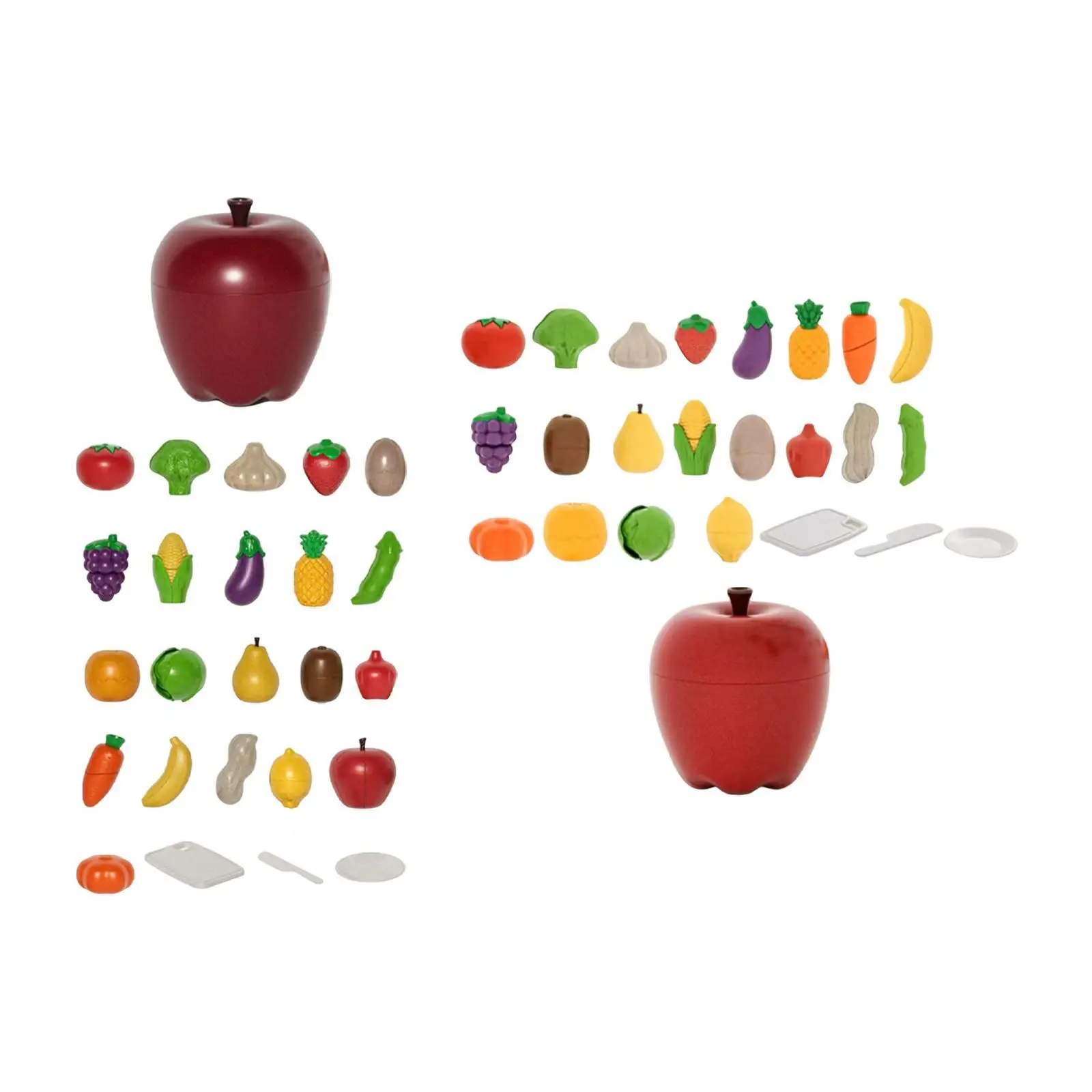 Wooden Toy Set for Kids Featuring Fruit And Vegetable Cutting