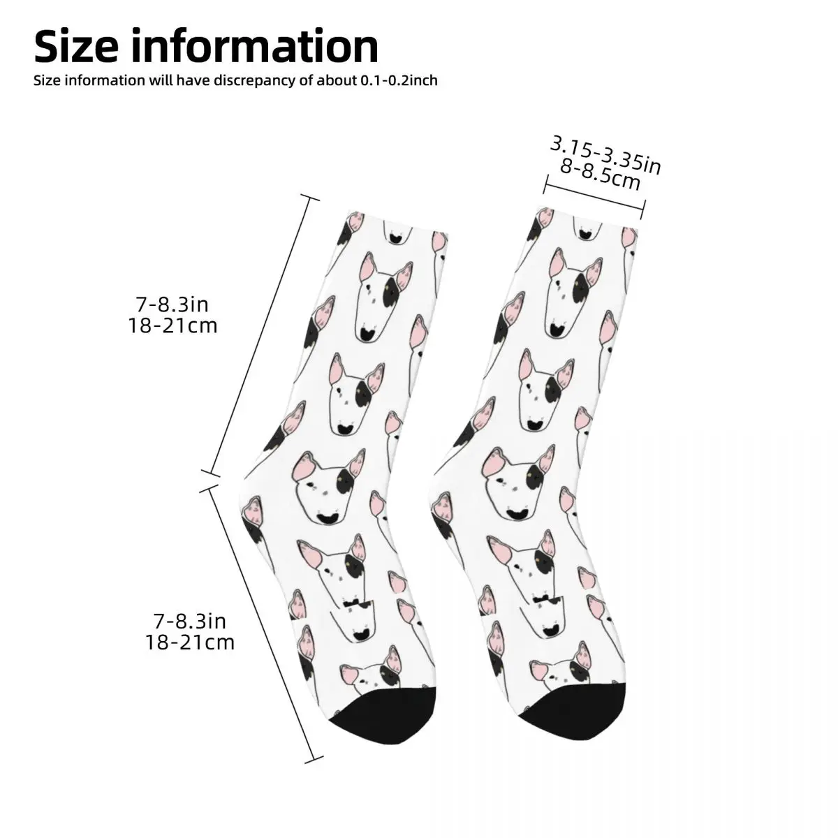 Medias centelleantes Bull Terrier Calcetines novedosos con gráficos Calcetines antideslizantes de invierno Calcetines transpirables para ciclismo para mujer