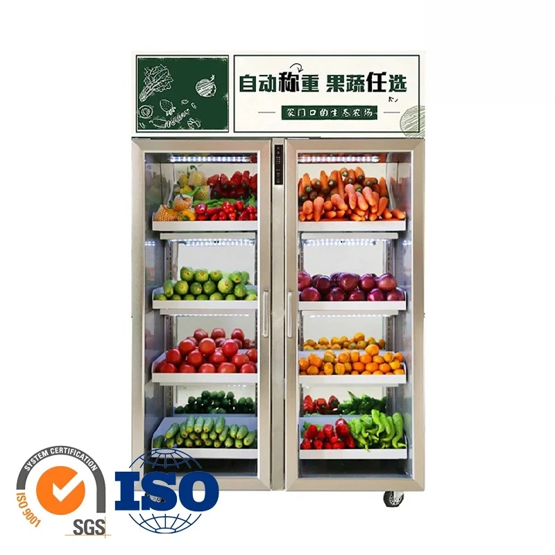 Smart AI Identification Cabinet Vending Machine for Fresh Produce Self-Service