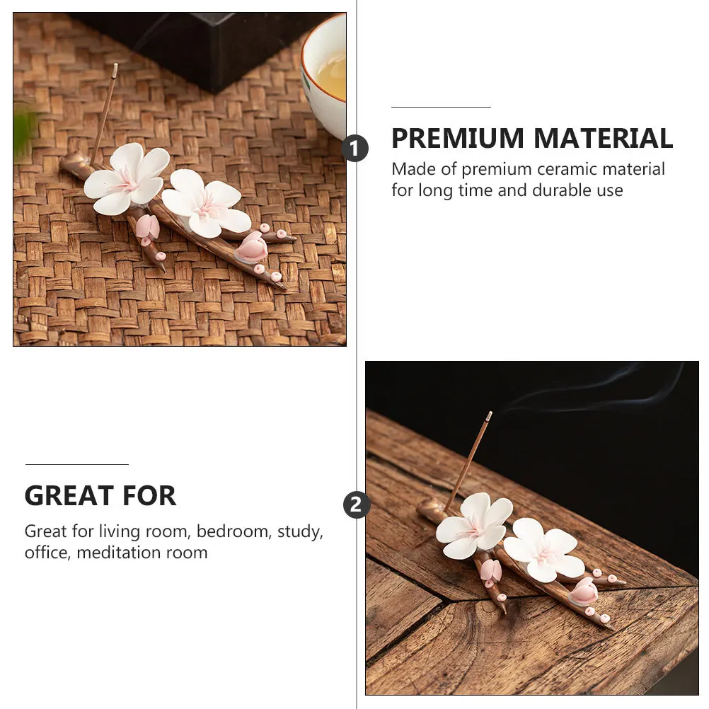 

Incense Burner Blossom Holder Plum Vintage Home Decor Household Censer Zen Decors Style Creative