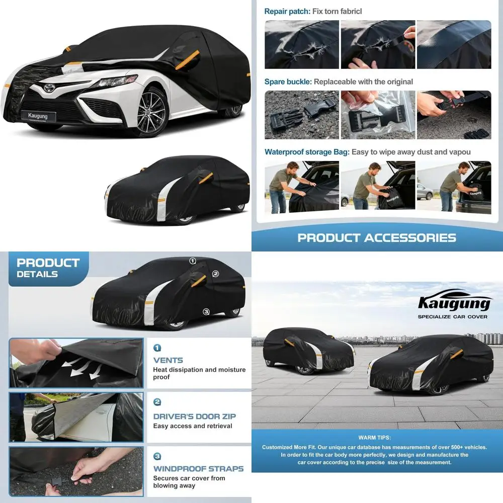 

Универсальный чехол для седанов на 10 слоев, водонепроницаемый, с вентиляционными отверстиями, полотенцем и ремонтными заплатками, защита от дождя, снега и солнца на открытом воздухе