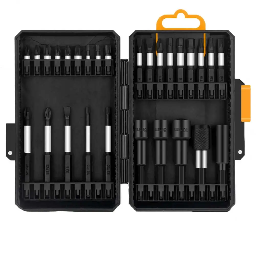 28PCS For Torx For Cross Screwdriver Bit Set For Smartphone Laptop Computer Watch TV Repair Electric Drill Power Tool Kit Chrome