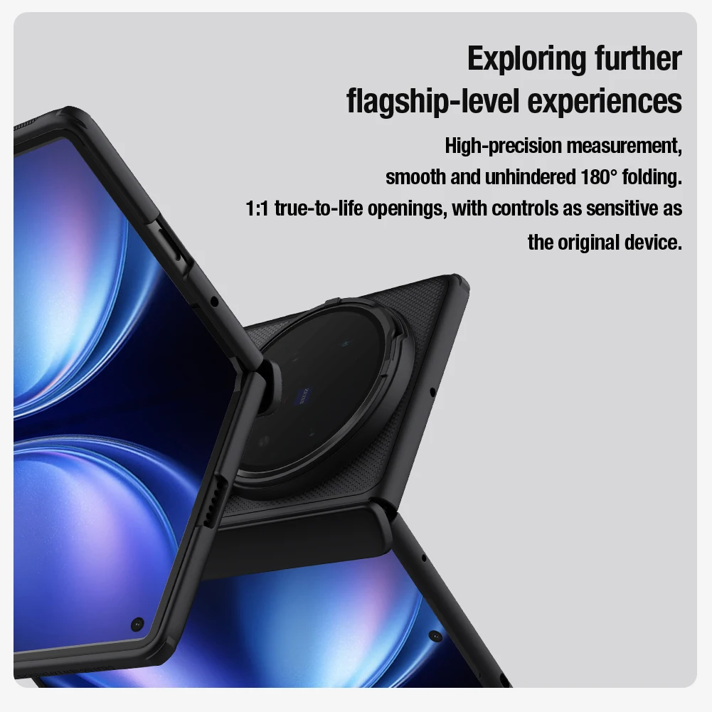 

Чехол Nillkin для Vivo X Fold 5 5G, супер матовый щиток, складная подставка для камеры, крышка объектива, ТПУ, жесткий ПК, полная защита