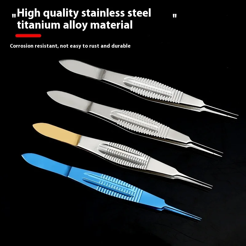 Double eyelid tweezers, no hook, tie line, platform tweezers, eye plastic tweezers