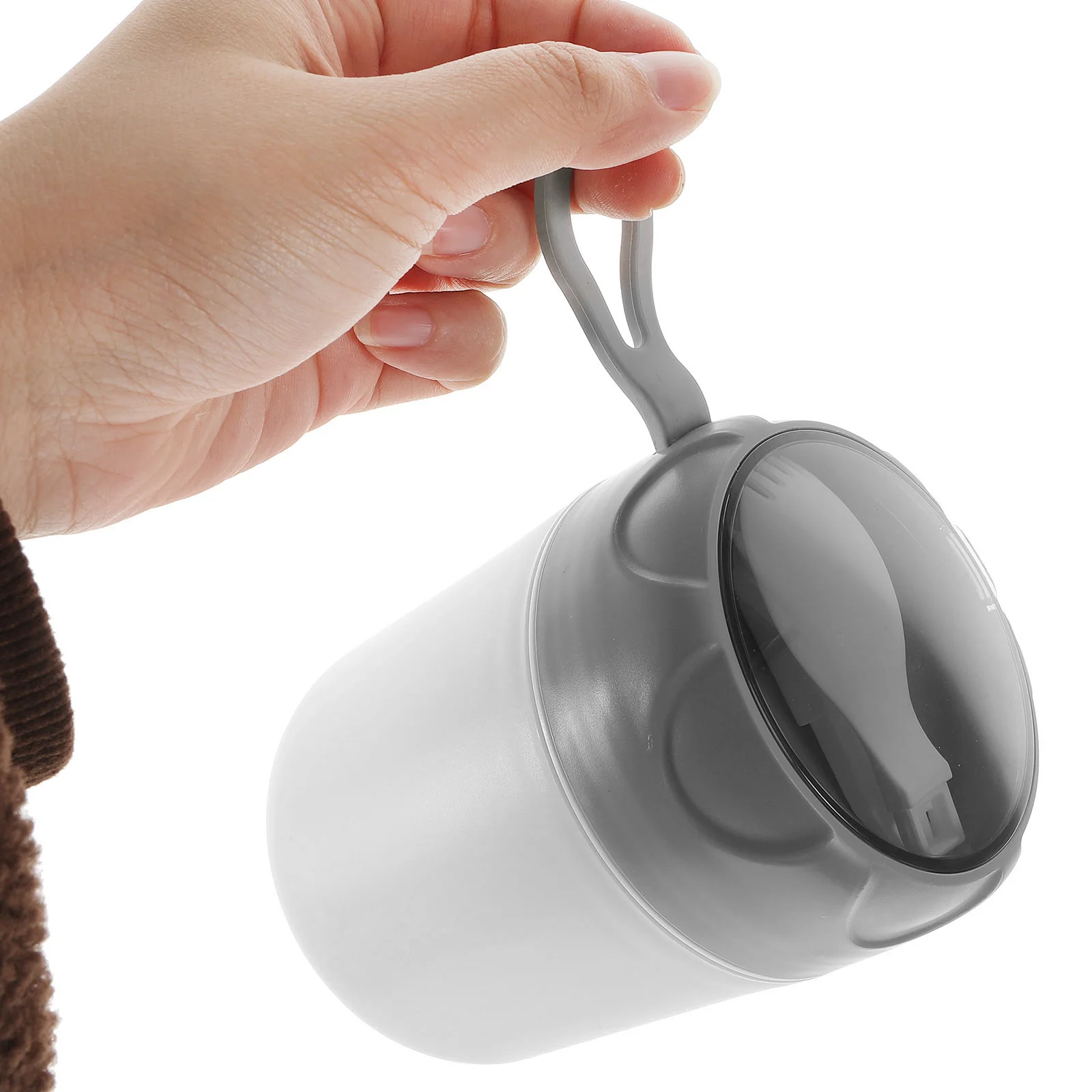 

1 Set Of 500Ml Portable Breakfast Cup Leakproof Food Container Microwave Safe For Oatmeal Cereal Yogurt Milk Outdoor Travel