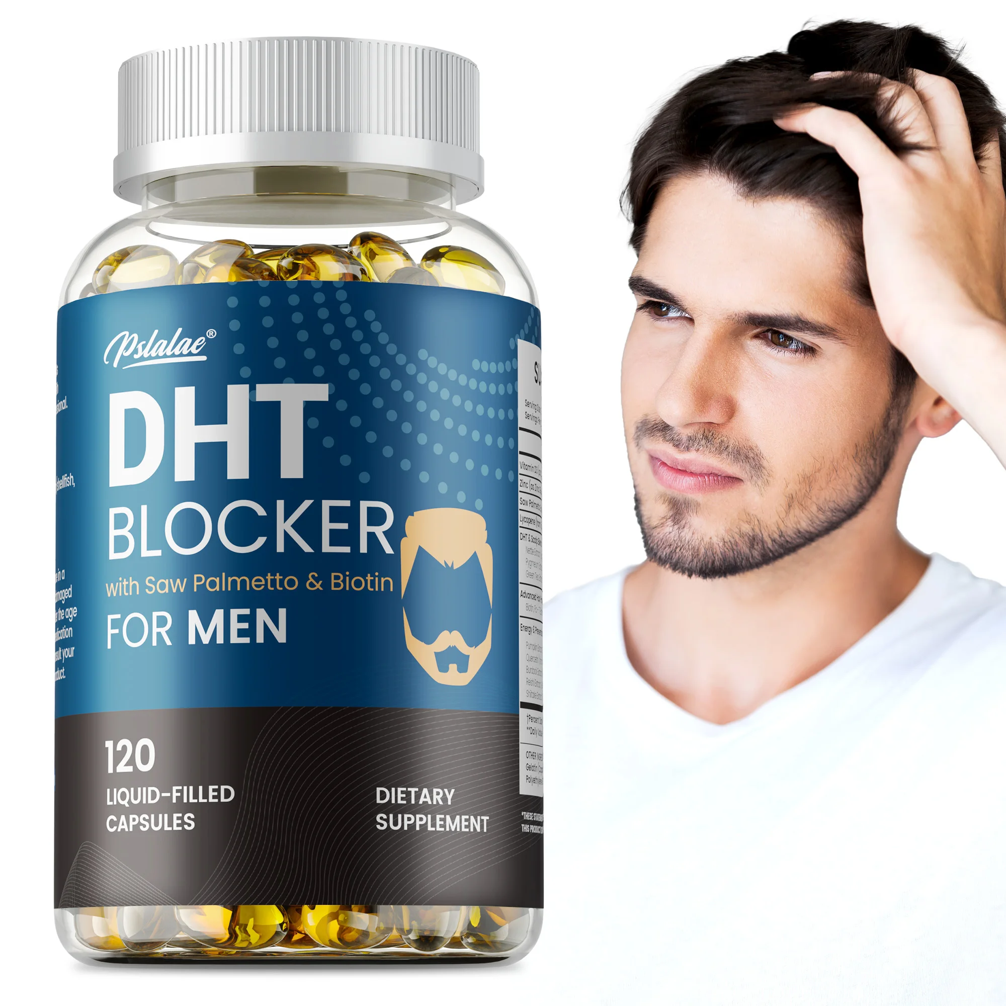 DHT Blockers for Men - Contains Saw Palmetto & Biotin, for Hair Health, Promote Nutrition Absorption, To Natural Hair Growth