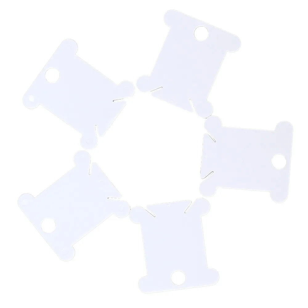 300pcs Practical Plastic Floss Bobbins White Sorting Storage Function Thread Organizer Embroidery Floss Cards For Cross Stitch