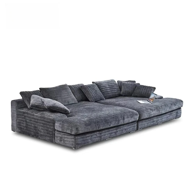 

Luxury living room furniture light luxury creative stripe combination vacuum compression sofa villa sofa
