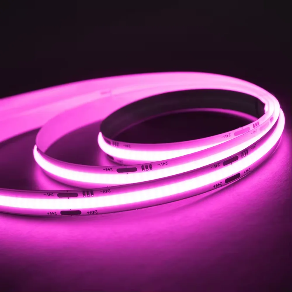 COB LED Strip Light High Density Linear Lighting 768Leds/m Flexible Tape RGB Decor DC 24V