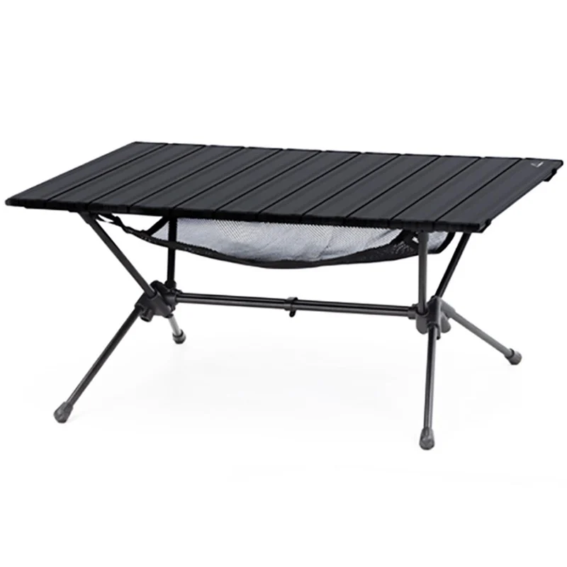 

Outdoor lightweight refined camping barbecue self driving tactics blackish aluminum alloy folding Chicken rolls table