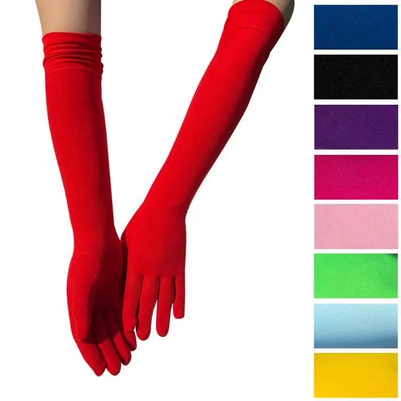 1 Paar elegante, atmungsaktive Sommer-Sonnenschutz-Handschuhe aus Milchseide, elastische Tanz- und Brauthandschuhe für Hochzeitsfeiern und Bühnenauftritte. – Detail 1
