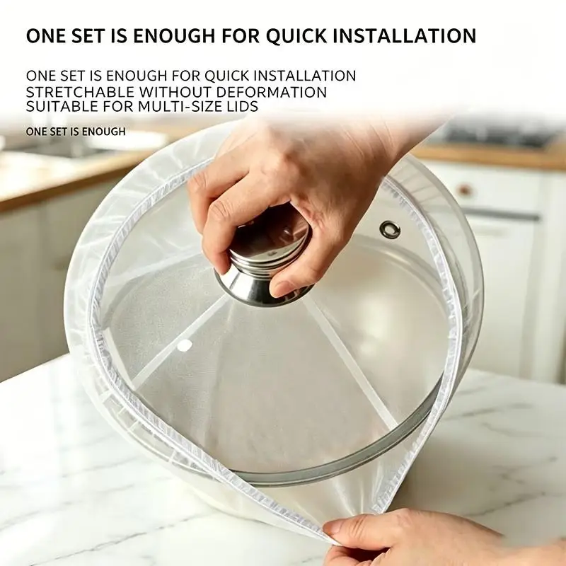 10/20pcs Lazy Lid Water Relief Solution - Multi-functional Pot Lid Water Relief Cover - Multi-purpose Kitchen Elastic Cover Tool