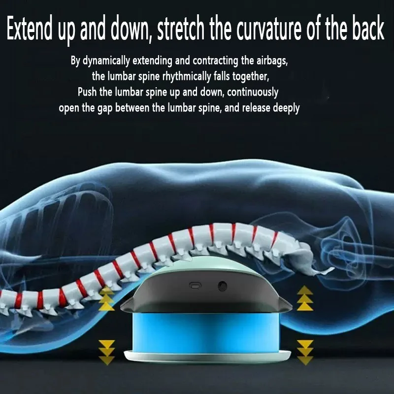 Multifunctional Lumbar Traction Device Waist Massager Dynamic Airbag Traction Back Stretcher Adjustable Waist Back Massager YBAM